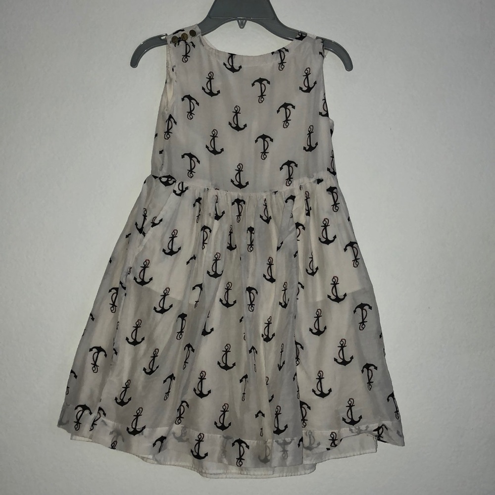 White and black Anchor dress